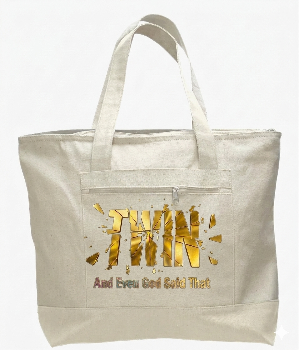 LARGE ZIPPER TOTE (TWIN)