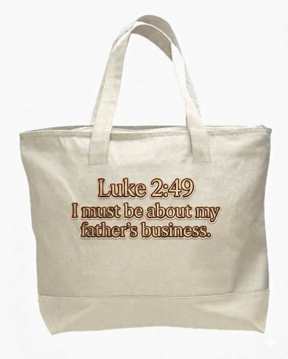 LARGE ZIPPER TOTE (STAND ON BUSINESS)