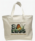 ZIPPER TOTE BAG (SAY LESS)