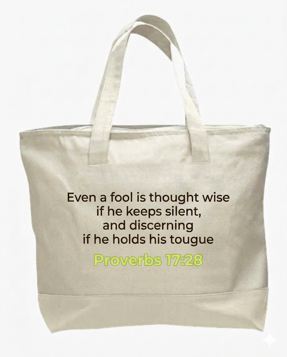 ZIPPER TOTE BAG (SAY LESS)